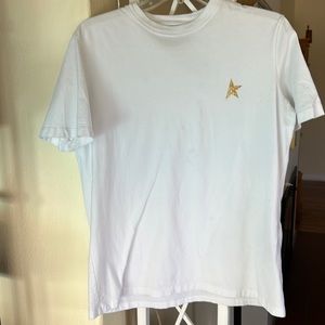 Golden goose star collection Woman’s white gold jersey tshirt size Medium